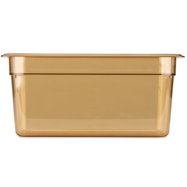 StorPlus High Heat Food Pan, 5.7 Qt, 12.75 X 12.75 X 6, Amber, Plastic